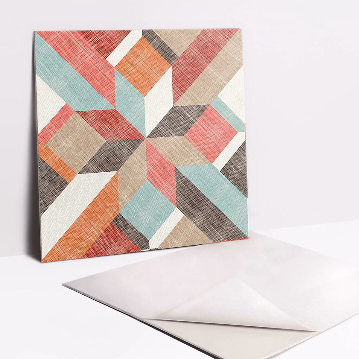 Carreaux vinyle Tulup 30 × 30 cm Abstraction colorée 9 pcs