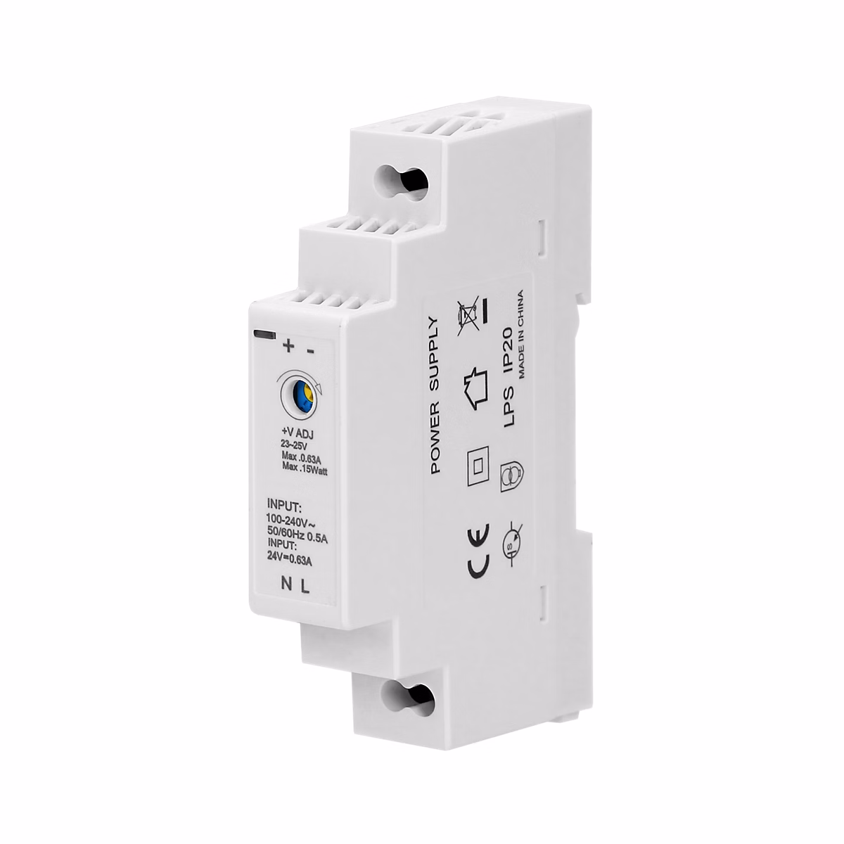 Alimentation Courant Continu 24v 0 – 63a 15w, 1 Module, Transformateur 220v, 24v Cc