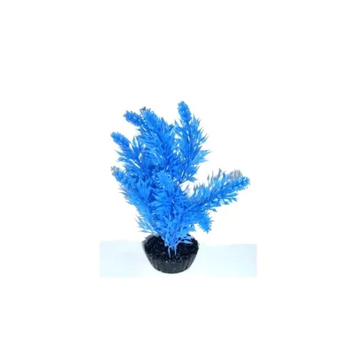 Spécial jardin:Arbre bleu en plastique petit modèle 18 cm