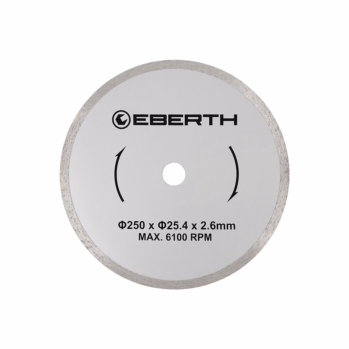EBERTH Disque à tronçonner diamanté pour la pierre – le béton et le carrelage | 250mm de diamètre | alésage 25 | 4mm | épaisseur 2 | 6mm