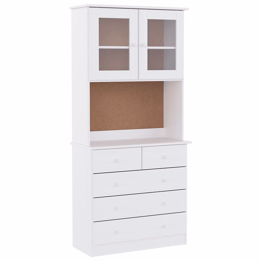 Buffet ALTA blanc 77 × 35 × 165 cm bois massif de pin vidaXL