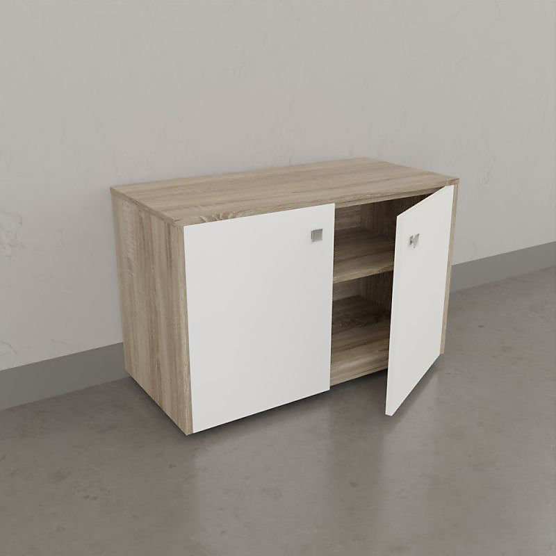 Caisson roulant ALTEA – 80 cm décor cambrian oak et portes blanches