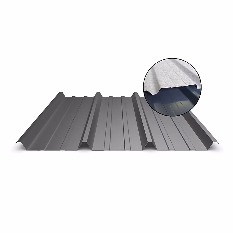 Toiture, charpente et couverture – Bac Acier 3.45.1000 63/100 Ral 7016 + Régulateur Condensation 3.5 M