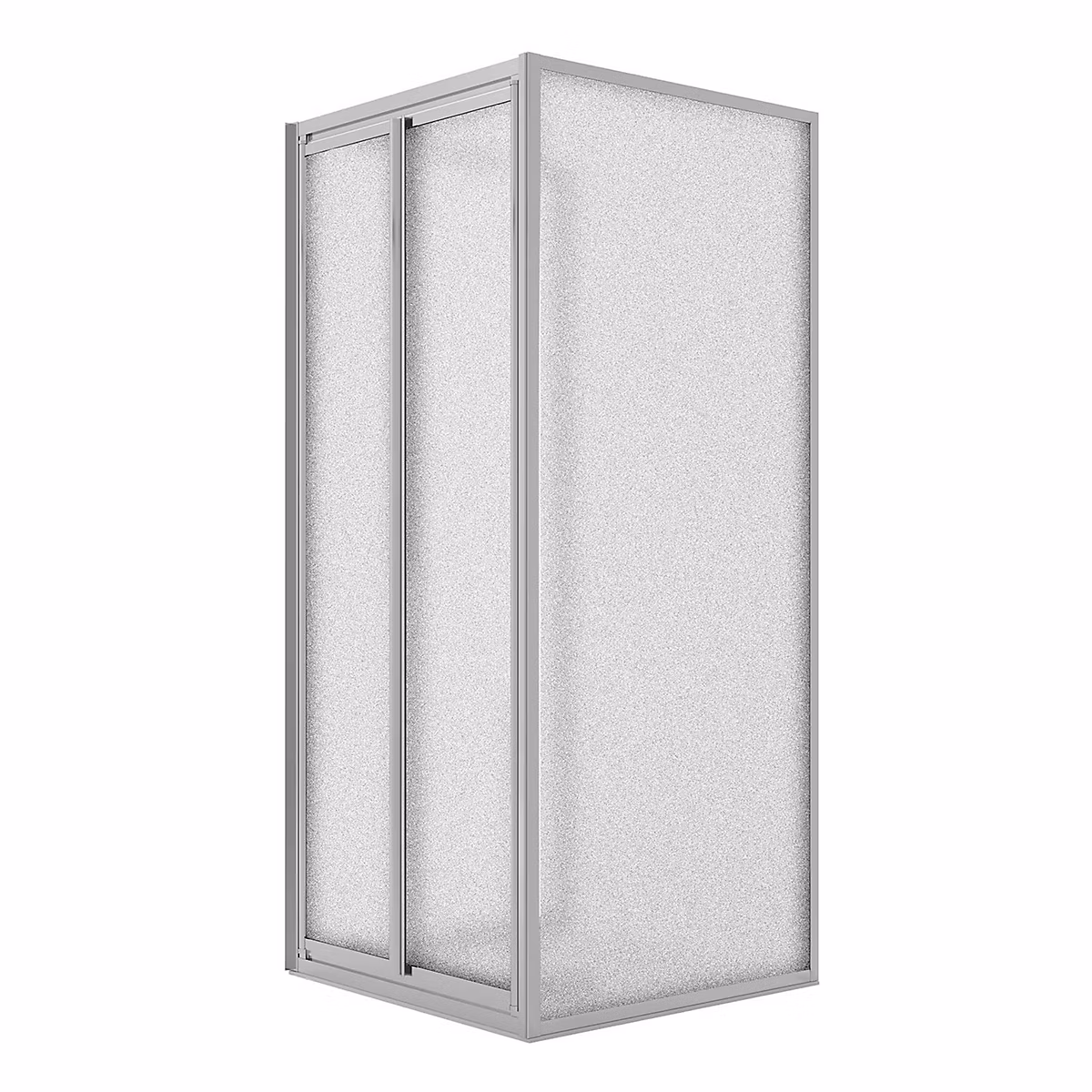 Cabine de douche 3 côtés 70 × 80 × 70CM H185 Verre Opaque 2 Fixes+Saloon 2 Pivotantes 80 mod.Clint