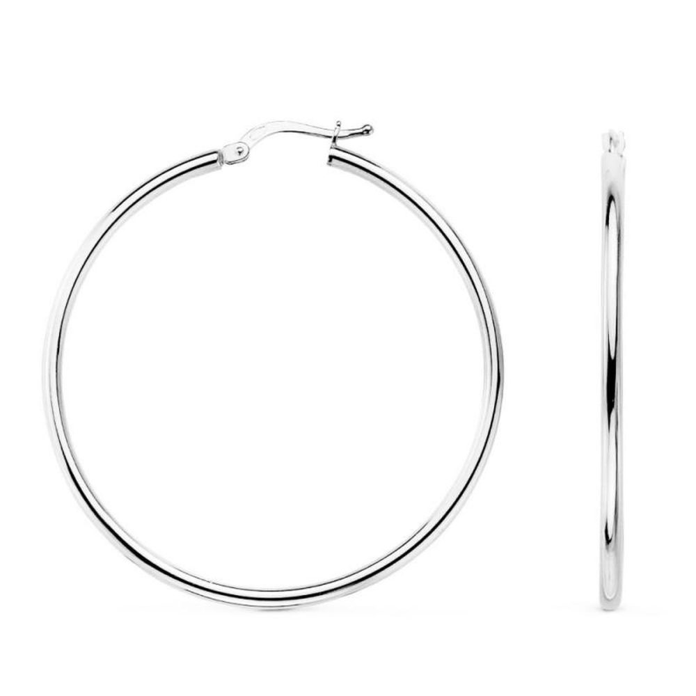 L'ATELIER D'AZUR Boucles d'Oreilles Or Blanc - Créoles Femme