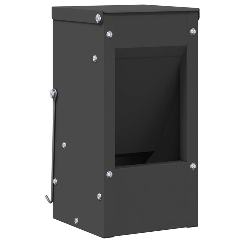 vidaXL Distributeur pour lapins Noir 12,5 x 12,5 x 25 cm 1,5 kg