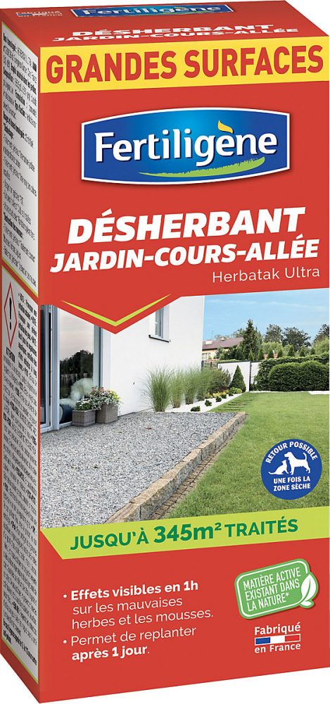 Désherbant cours – allées, terrasses concentré Fertiligène 800ml