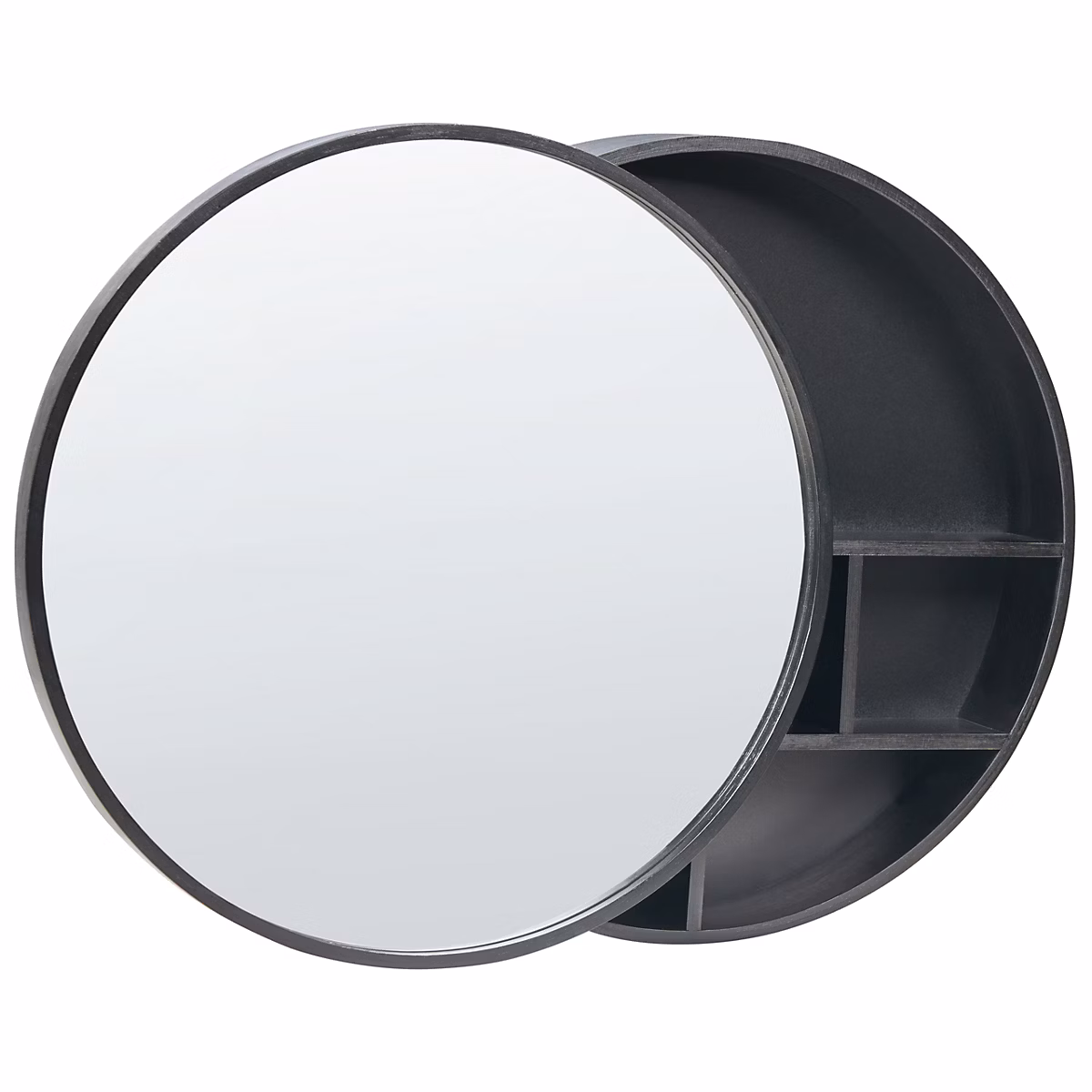 Meuble de salle de bains – Armoire de toilette murale UCAYALI 50 cm 50 cm Noir