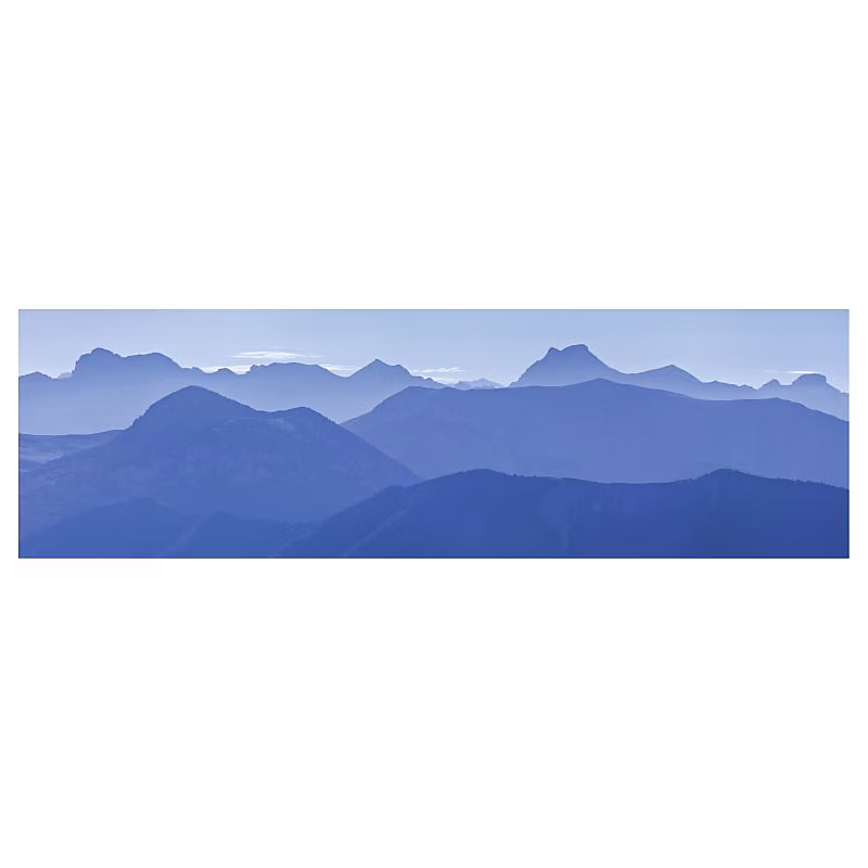 Brise vue imprimé CHATILLON BLEU – H.1.5 x L.5 m, 100% occultant, Made in France par Scenolia + kit de fixation offert