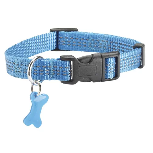 Bien utile au jardin:Collier pour chien coloris bleu en nylon tressé Bobby Safe – Taille S