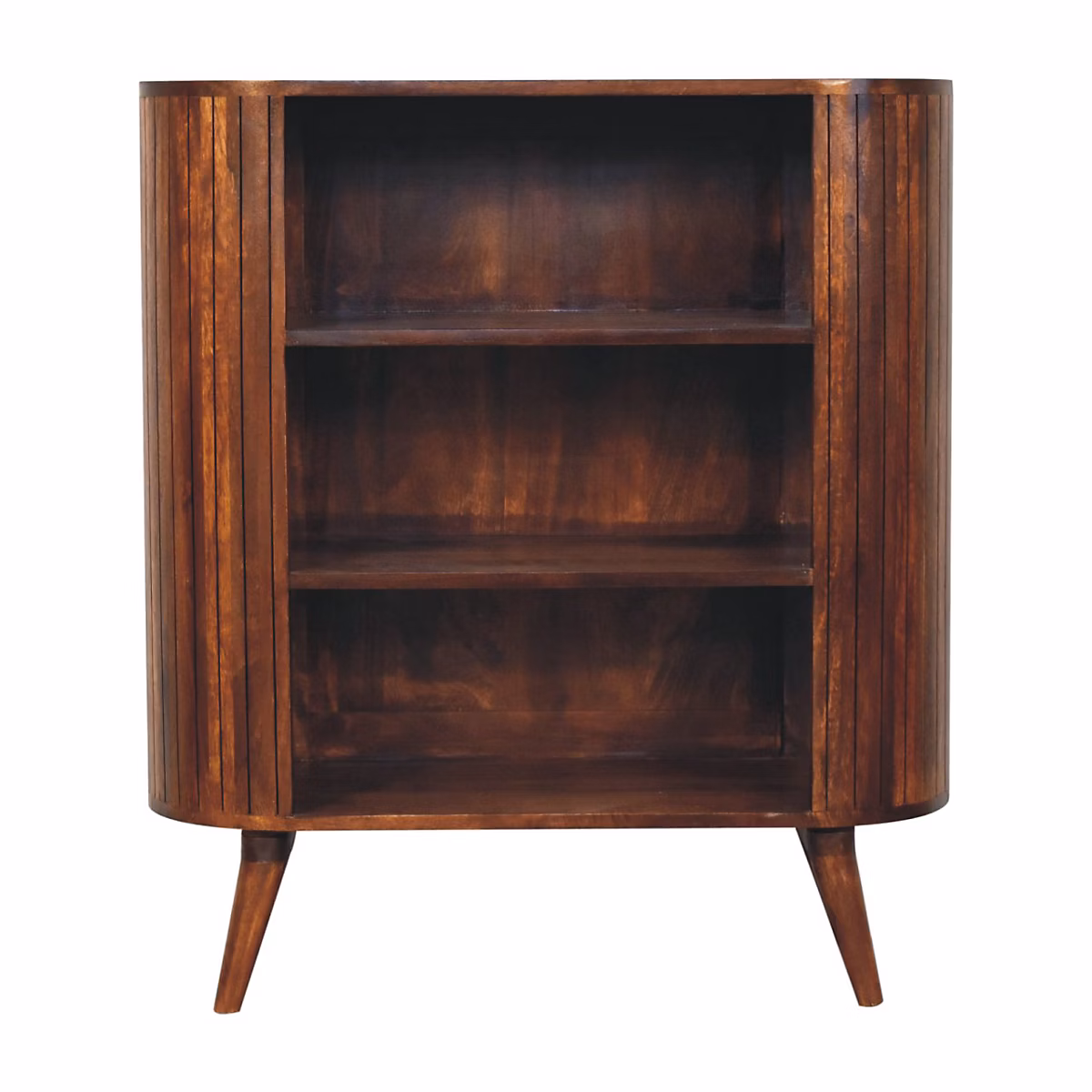 Artisan Furniture Bois massif Cortez châtaignier ouvert meuble – 3 étagères, marron