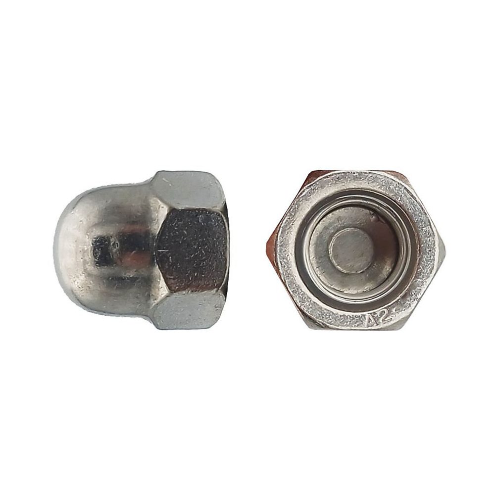 200 Ecrous Borgnes M6 mm – DIN 1587 | Inox A2 | D | Work