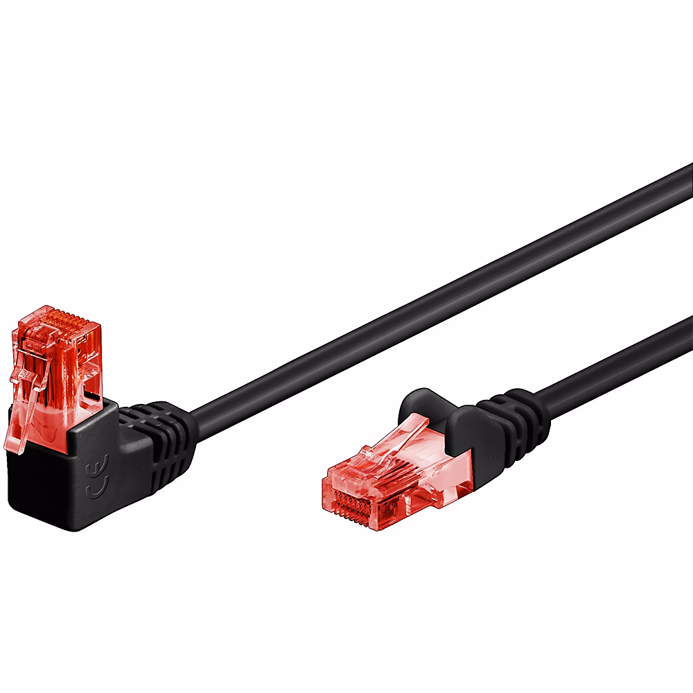 Câble RJ45 Cat6 coudé non blindé 3m GOOBAY – Réf. AUEOLVLMV7511250830
