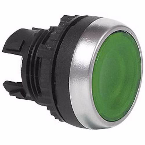 BAL21CH10 Bouton – poussoir lumineux LED 22 | 3 mm collerette plastique chromée rouge