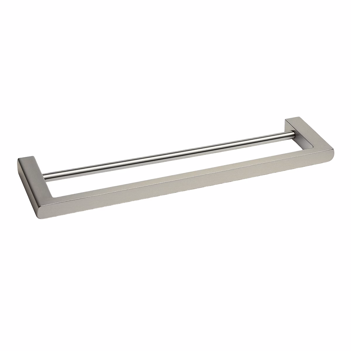 BALNEO – double barre porte-serviettes en acier inox argenté INOX, porte-serviettes 60cm QARX inoxydable, barre de salle de bain