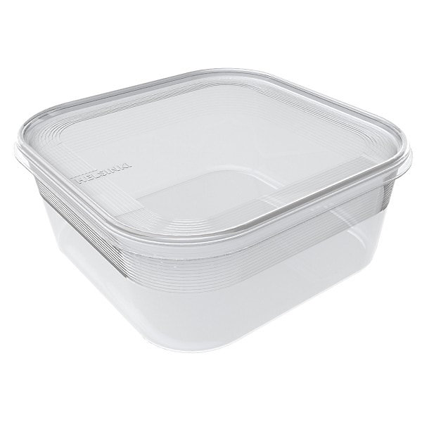 Boîte en plastique alimentaire congélation carrée 1 – 8 litre, Transparent