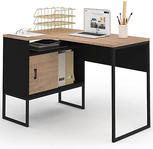 Bureau d Angle avec Rangement Design Industriel Neuf – Réf. CXVAABISY6988811038