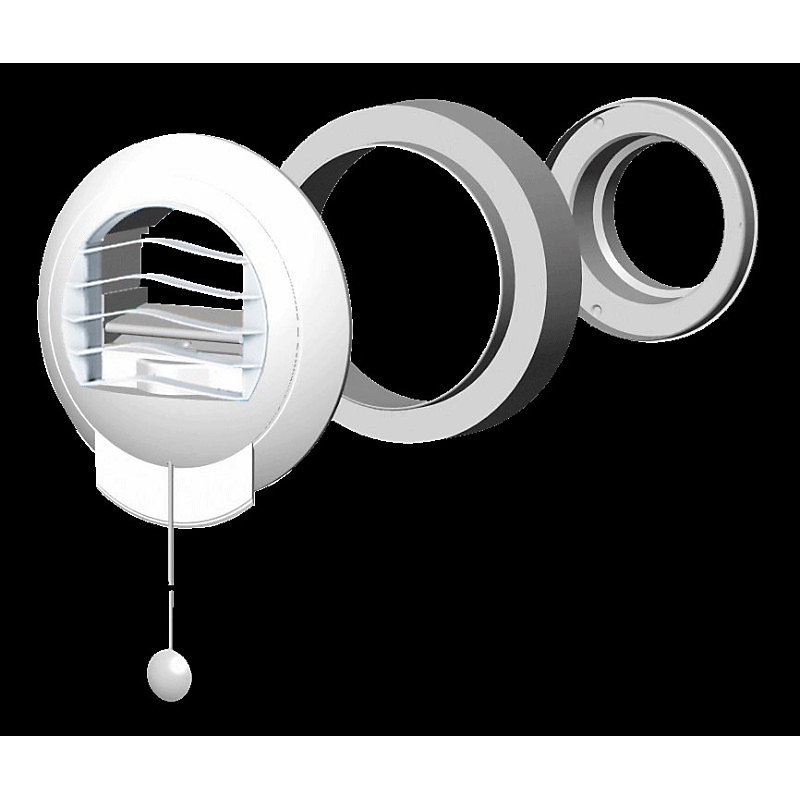 VMC et aérateur – Bouche VMC cuisine appartement T2 ALIZE AUTO 30 90 m3 h avec manchette diamètre 99 mm