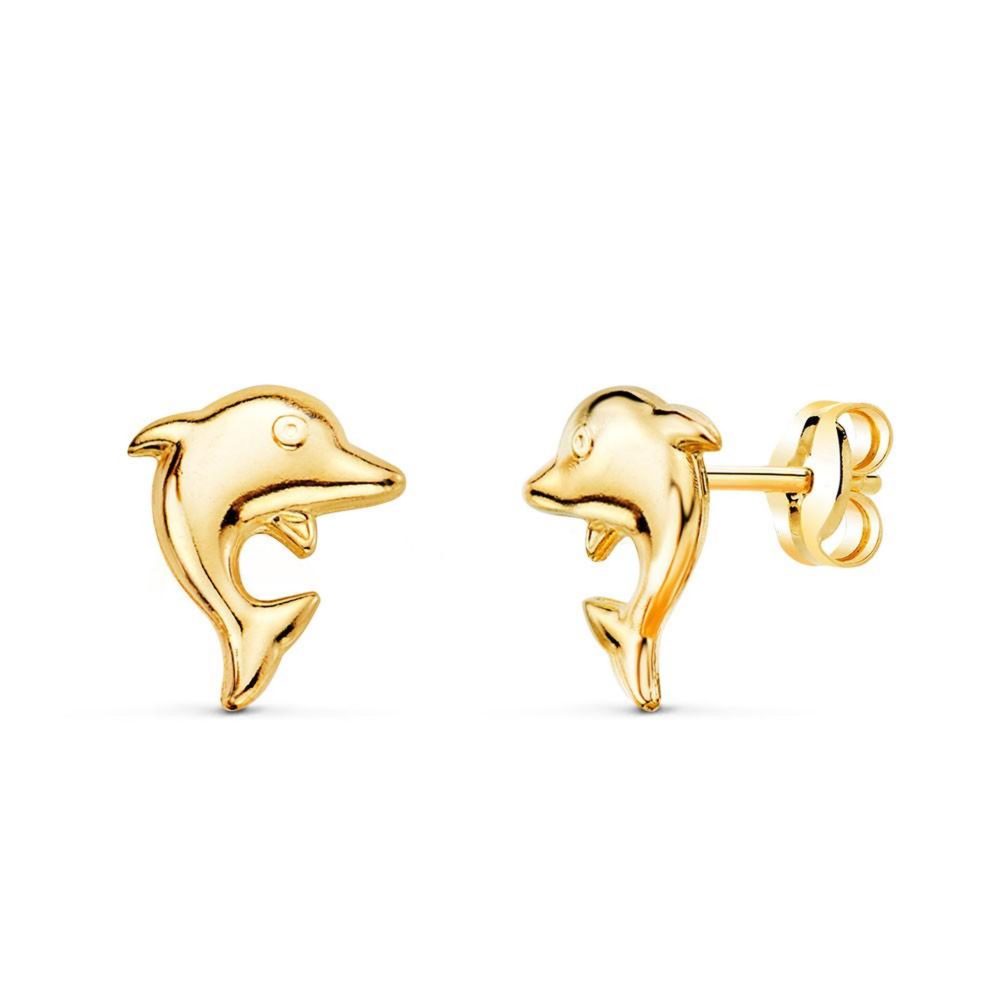L'ATELIER D'AZUR Boucles d'Oreilles Or 18 Carats 750/000 Jaune - Dauphins