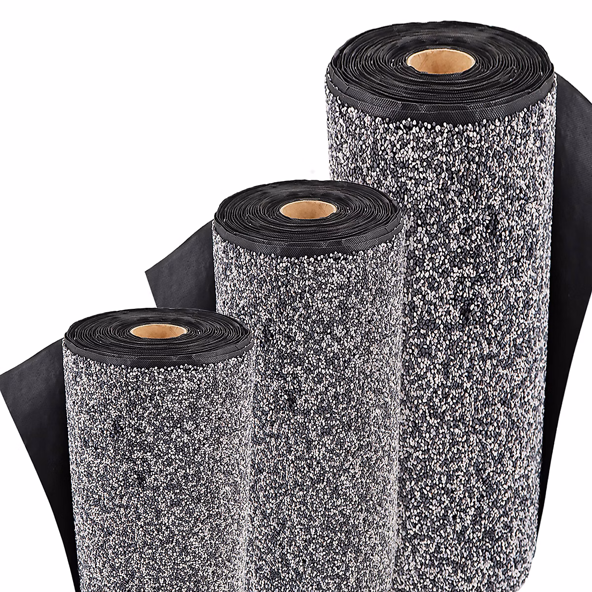 Bâche gravillonnée 16 m x 0 – 6 m de large pour les bordures de bassin, gris Aquagart
