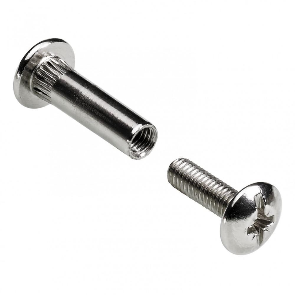 CENTRALE BRICO Lot de 4 vis d'assemblage acier nickelé HETTICH, l.42 mm