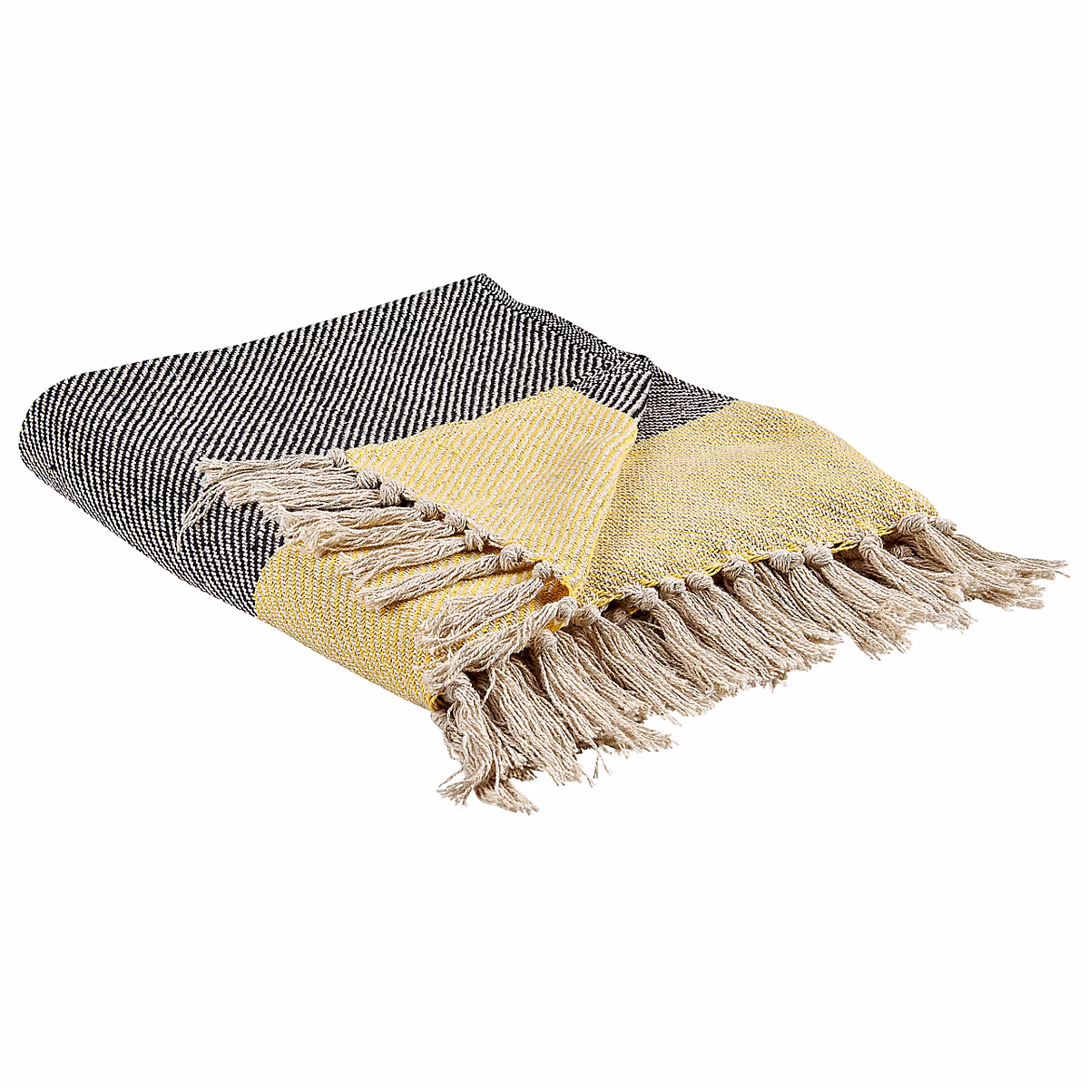 Couverture LAPU Coton 125 × 150 cm Moutarde