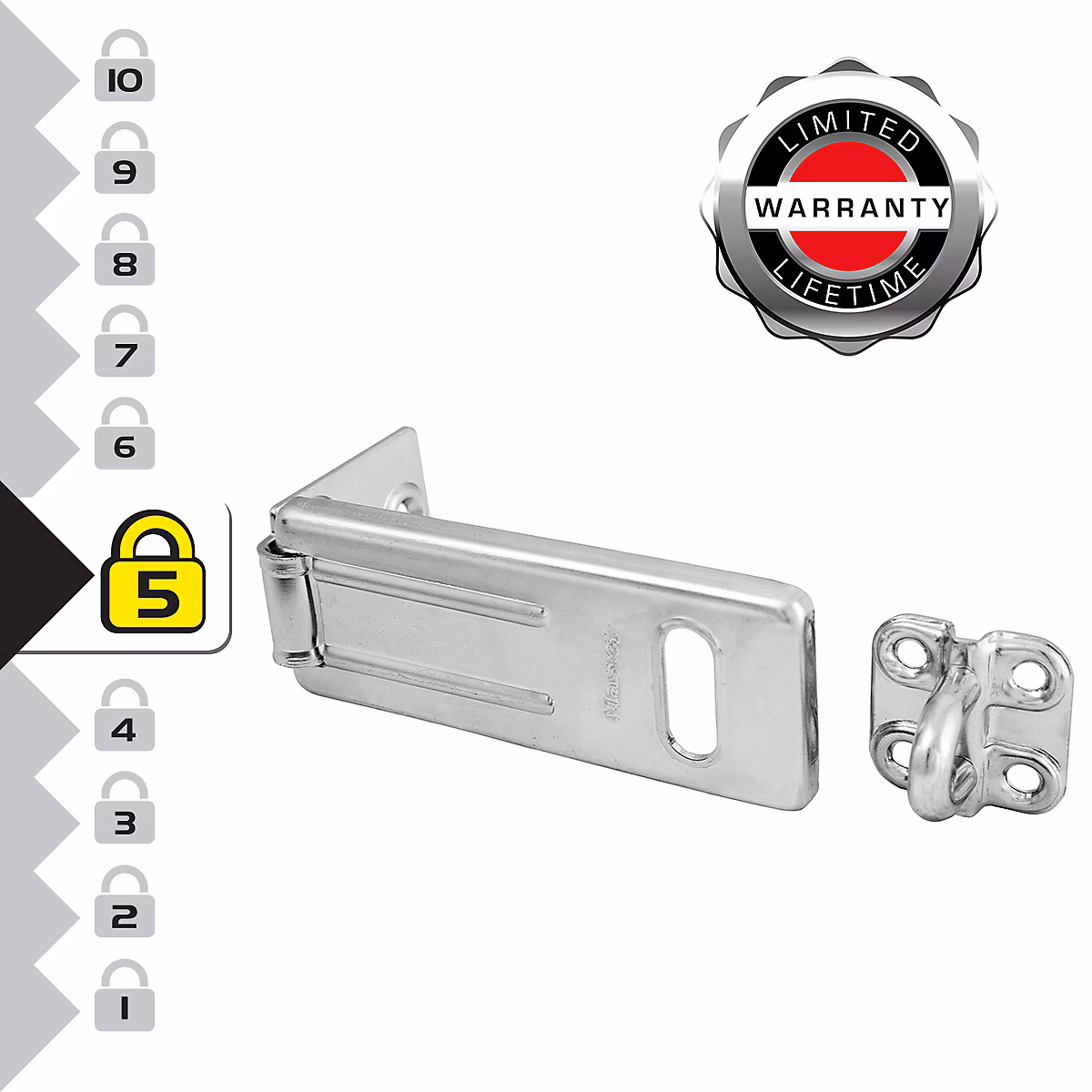703EURD Moraillon pour Verrouillage de Porte Extérieure – 8,9 × 3,5 cm