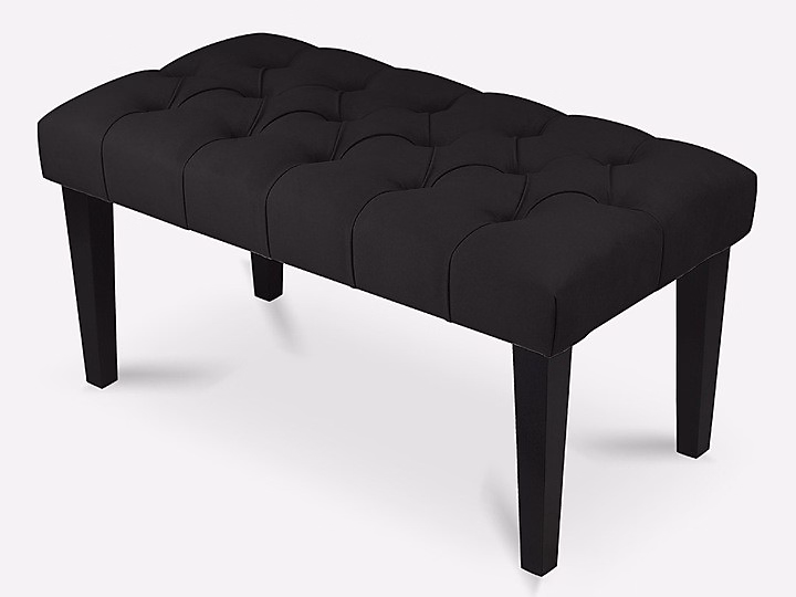 Banquette – bout de lit noir 80 × 40 × 40 cm