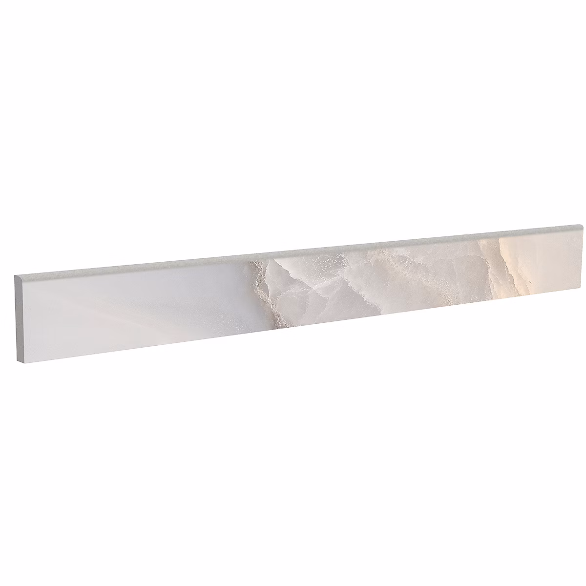 5 plinthes carrelage effet marbre beige brillant L.60 x l.7 – 5 cm x ép.9 mm, Harvey