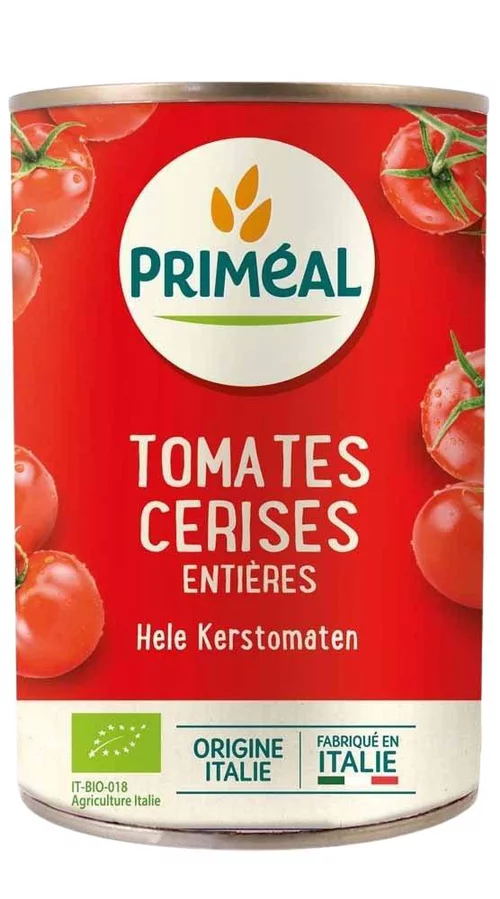 Jardin solution:Tomates cerises entières bio en boîte de 400 g