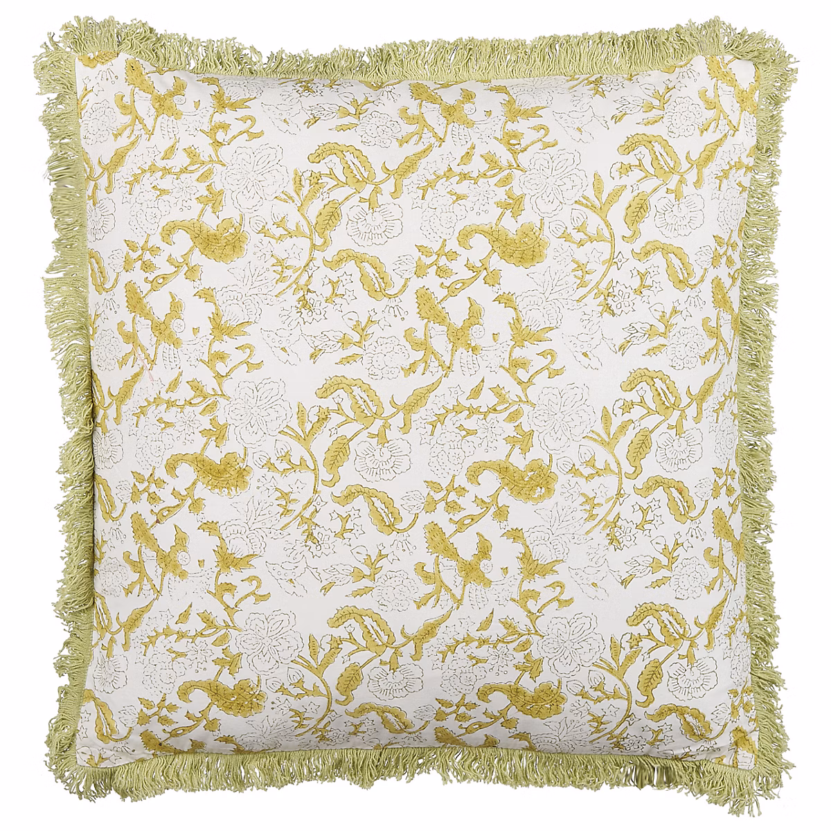 Coussin FILIX 45 × 45 cm Coton Vert Motif floral