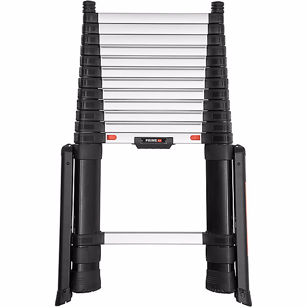 Echelle télescopique 4.10m avec stabilisateurs – Marches de 50mm, Hauteur de travail max. 4.90m, TEL-72241STAB