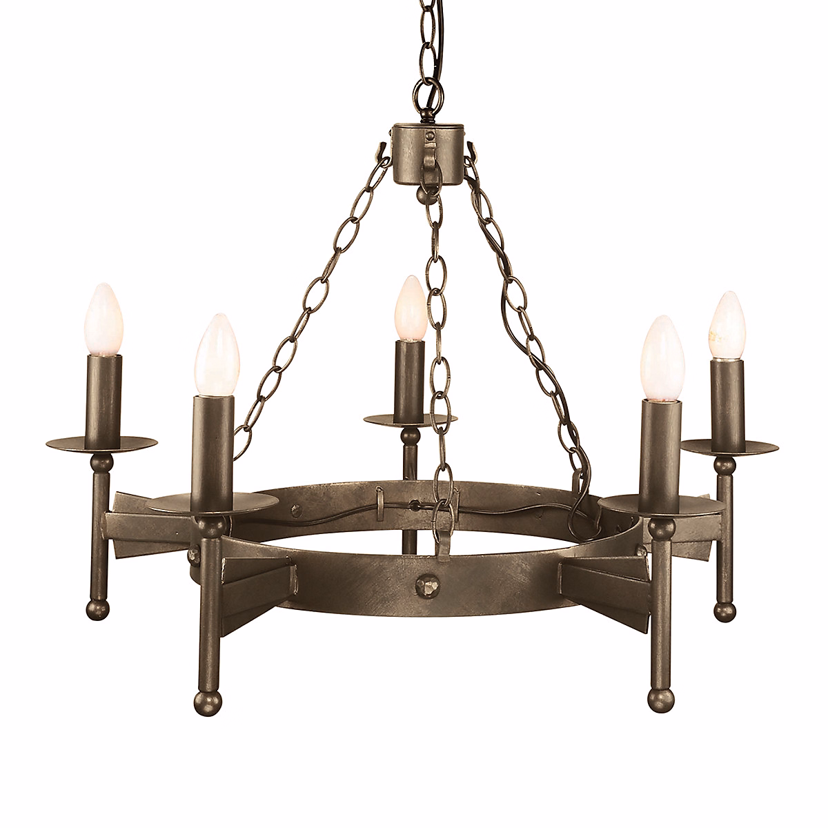 Elstead Cromwell – Lustre à 5 ampoules au fini bronze vieilli, E14
