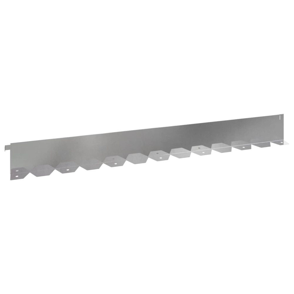 vidaXL Bordure de Pelouse 30 pc 102 x 10 x 4 cm Acier Argenté