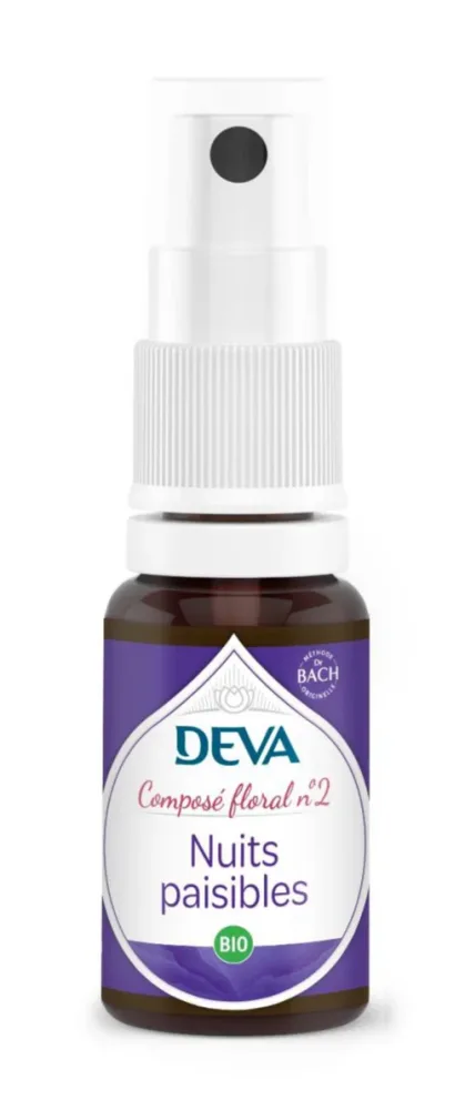Bien utile au jardin:Complément alimentaire composé floral nuits paisibles bio Deva - spray 15 ml