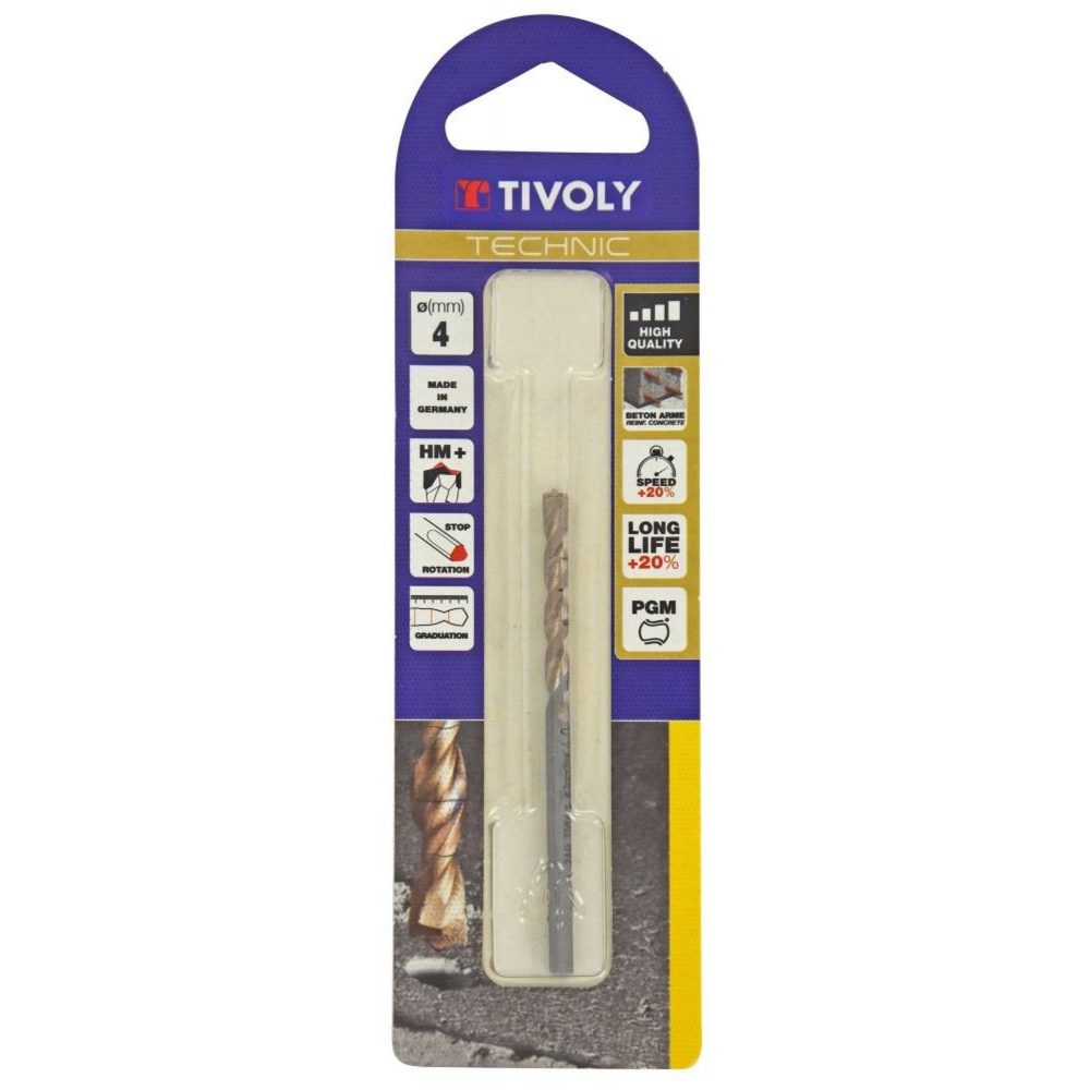 TIVOLY Foret à béton TIVOLY, diam. 4 x 16 cm