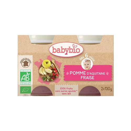 Simple pour le jardin：Petits pots pomme fraise mes fruits Babybio 2 x 130 g