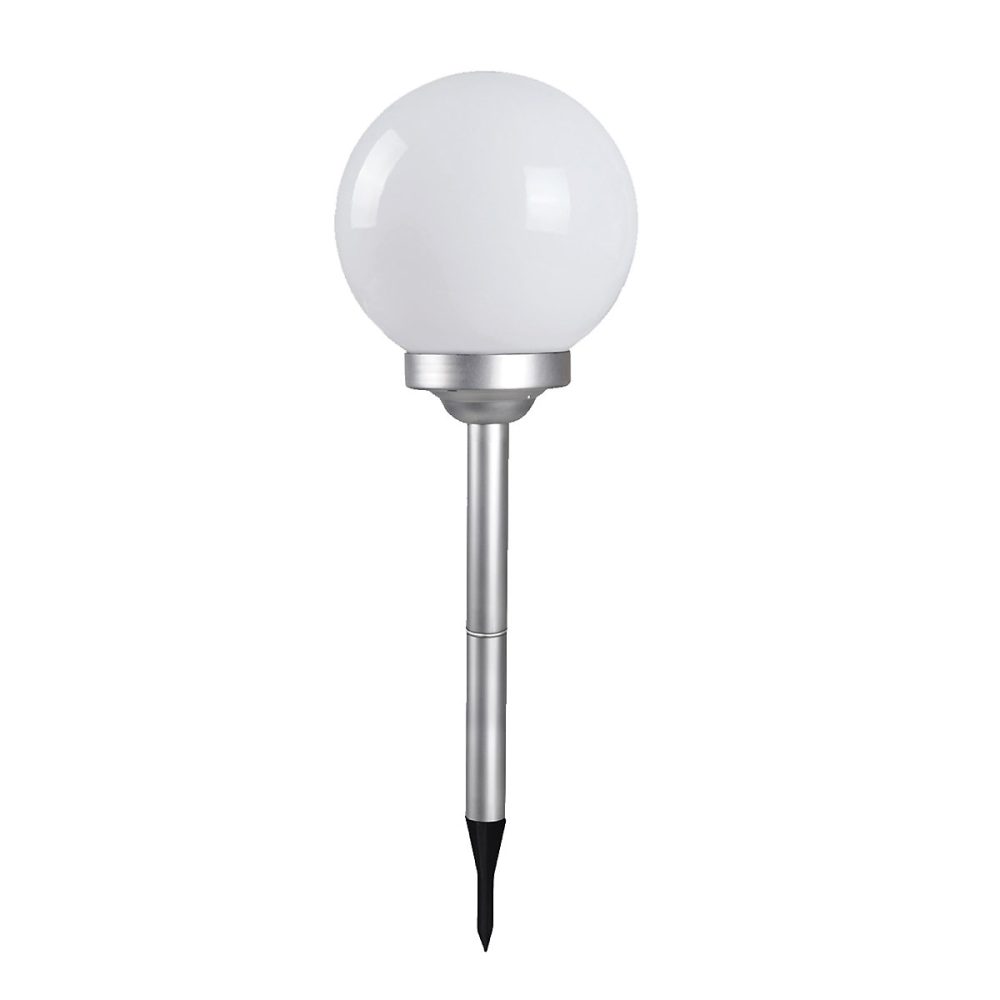 Boule lumineuse solaire pour jardin – lampe LED de jardin, borne solaire éclairage solaire d'extérieur, Diamètre 25 x Hauteur 67 cm