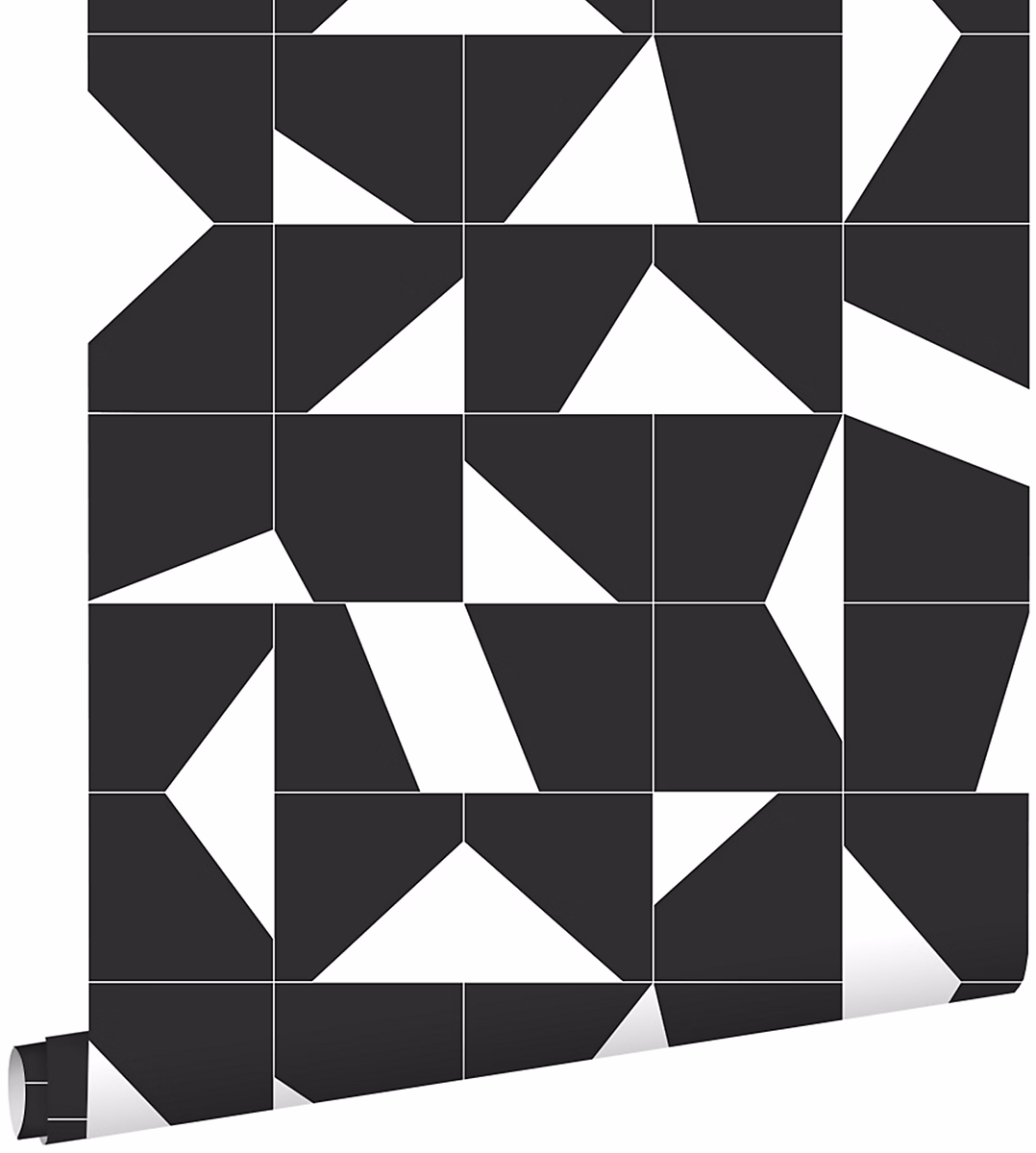 Papier peint et fibre de verre – ESTAhome papier peint carreaux de ciment noir et blanc 53 cm x 10.05 m