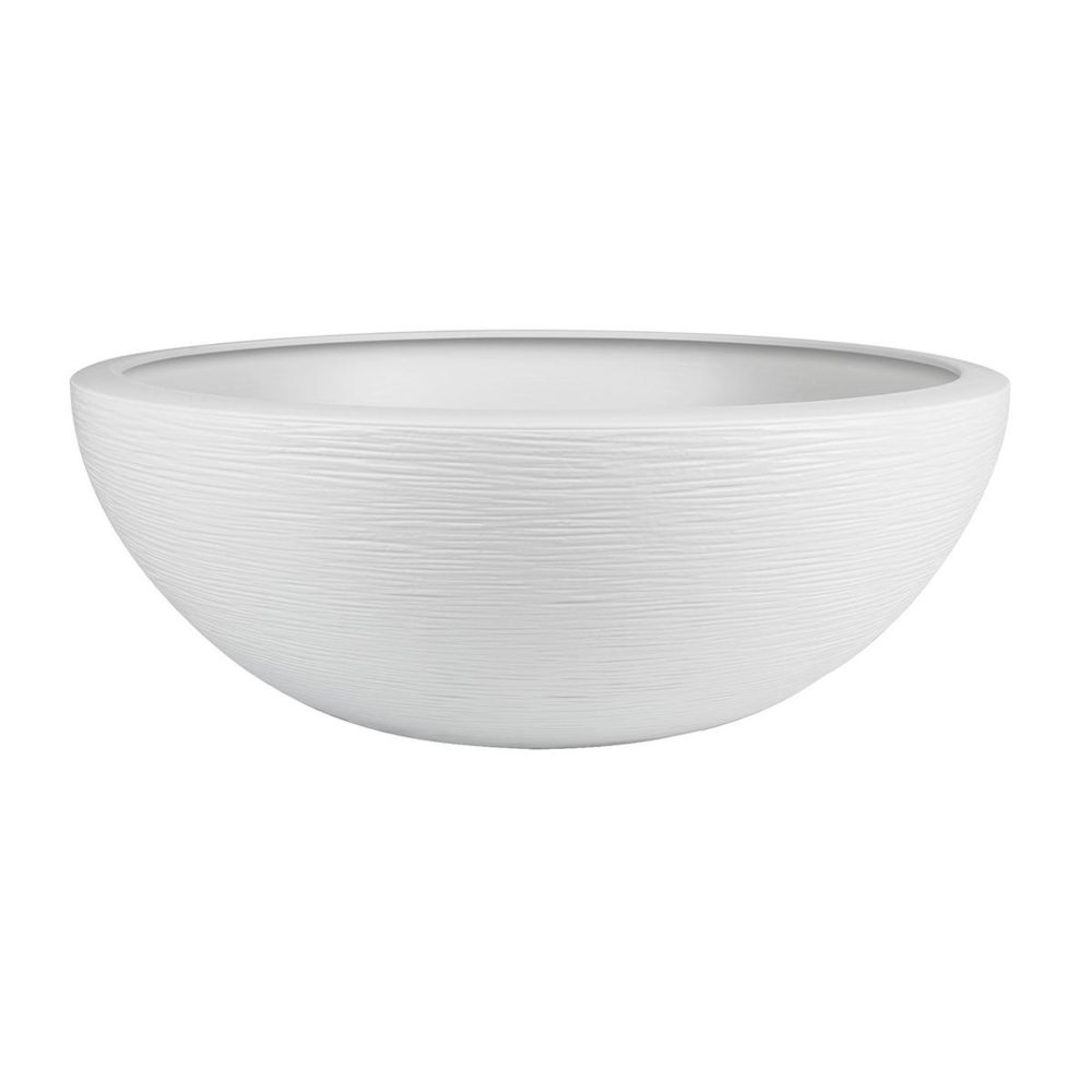 Eda Pot de fleurs vasque en plastique graphit up blanc cérusé - ø 60 cm - eda
