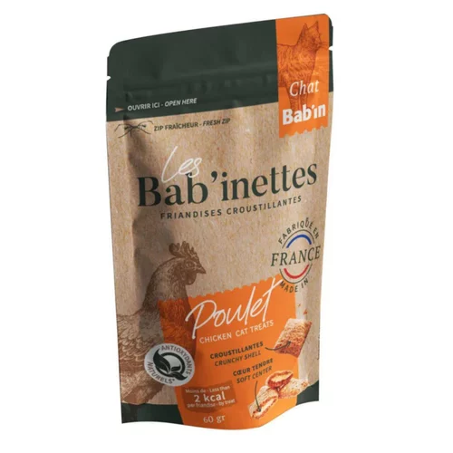 Maison & jardin：Friandises pour chat au poulet Bab'in Les Bab'inettes - 60 g