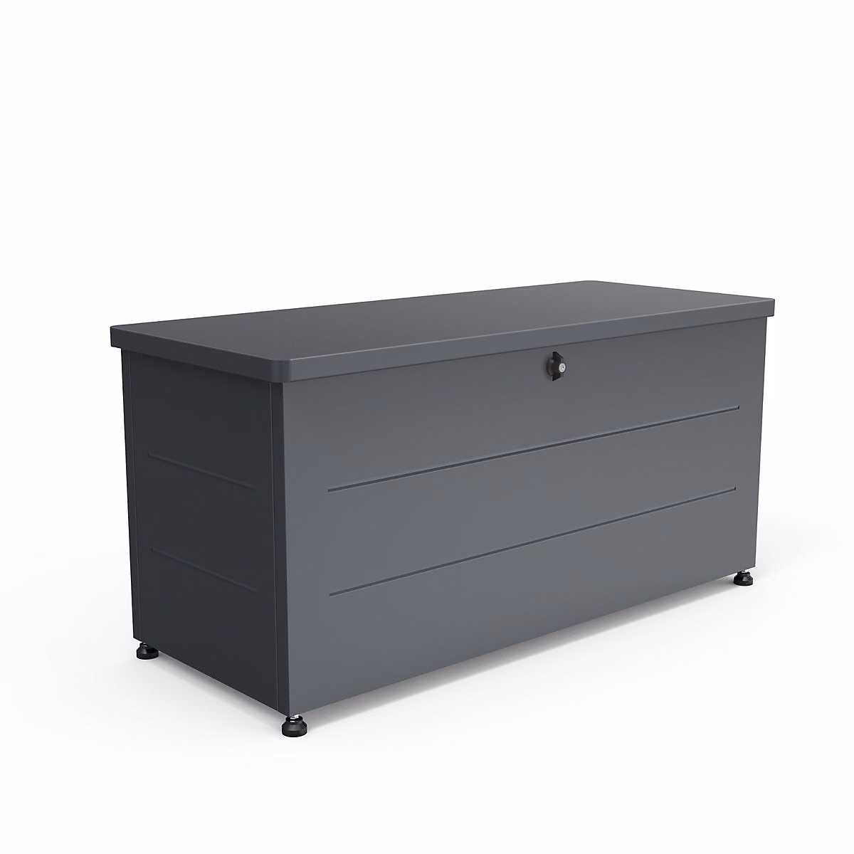 Coffre de jardin métal 330 L anthracite – Réf. YIUDITNLN3542462443