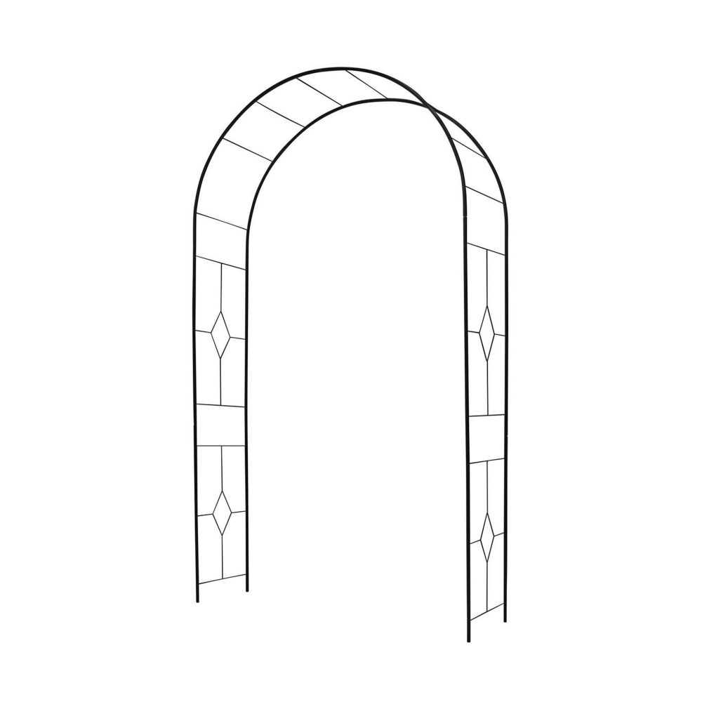 CENTRALE BRICO Arche Basics tube rond 16 Vitrail - 130x40x250 cm - noir
