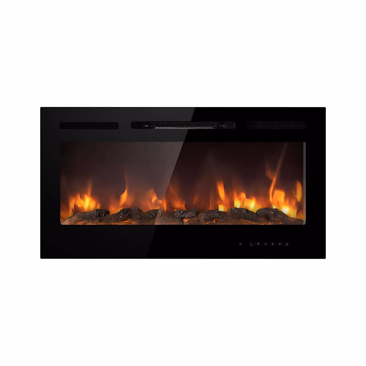 Cheminée Électrique Potoprens – Surface Chauffable 30 m2 14 × 102 × 55h cm Noir