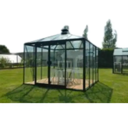 Style jardin:Serre de jardin en aluminium laqué ACD Orangerie Paulette - 380 x 380 cm