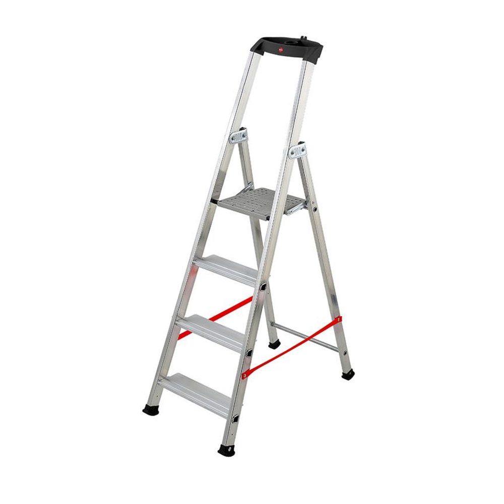 HAILO Escabeau professionnel pliable en aluminium 4 marches larges hailo alu pro
