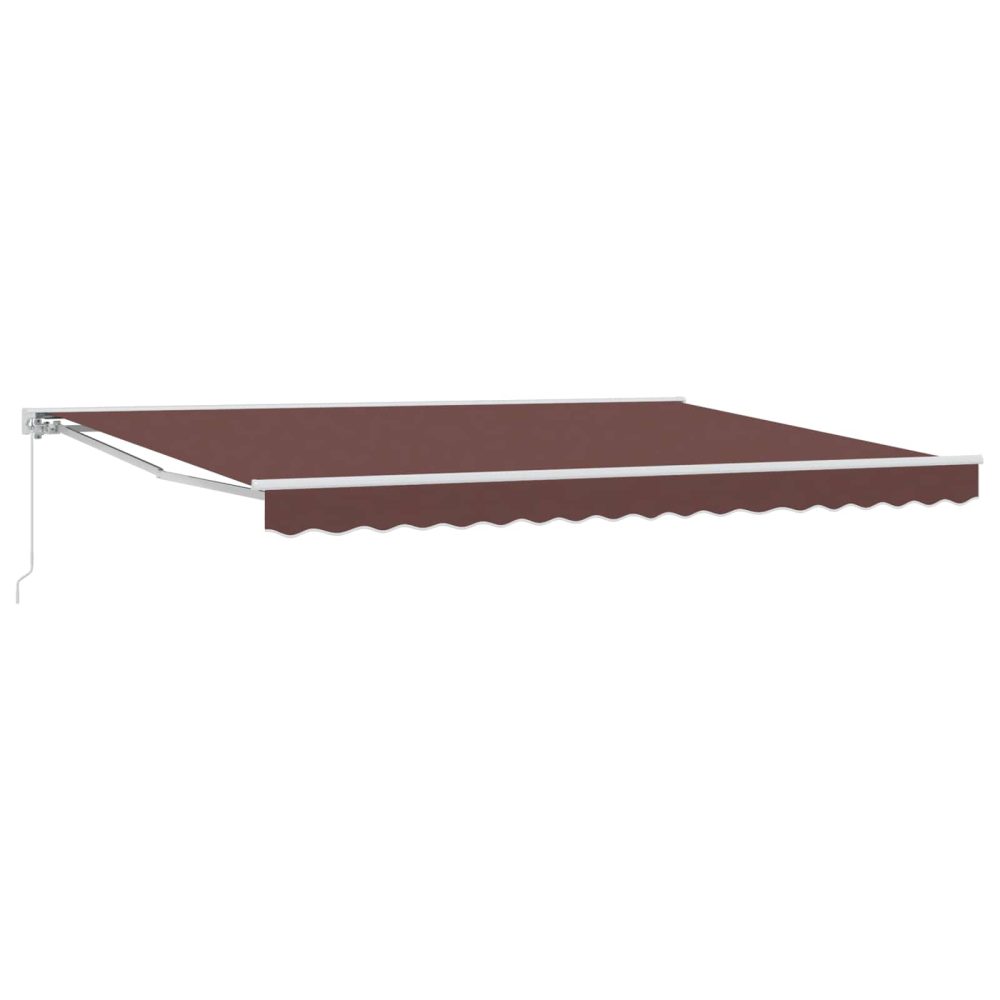 vidaXL Auvent rétractable manuel Marron 4 × 3 m