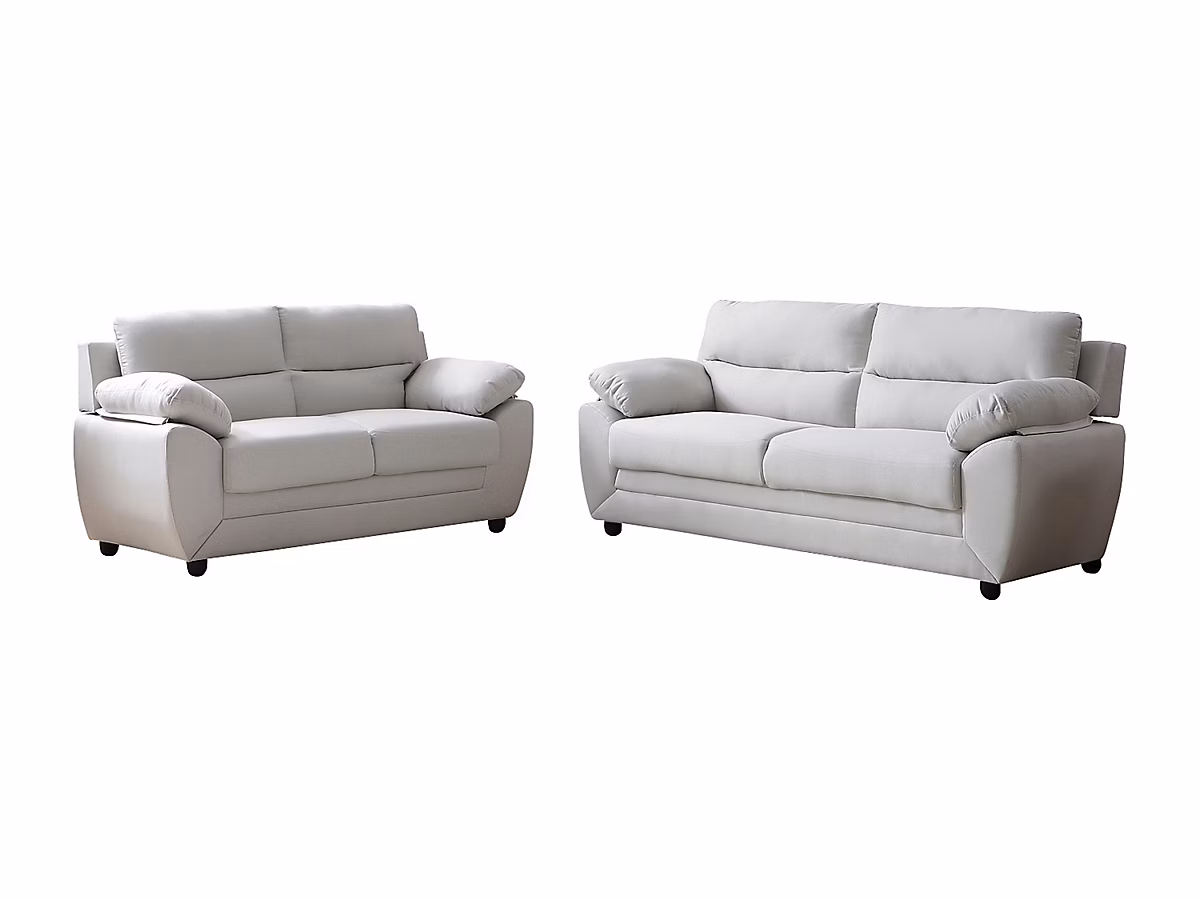 Canapé 3 places et 2 places en tissu beige MANOA – Réf. UEKDERIUC5599714537
