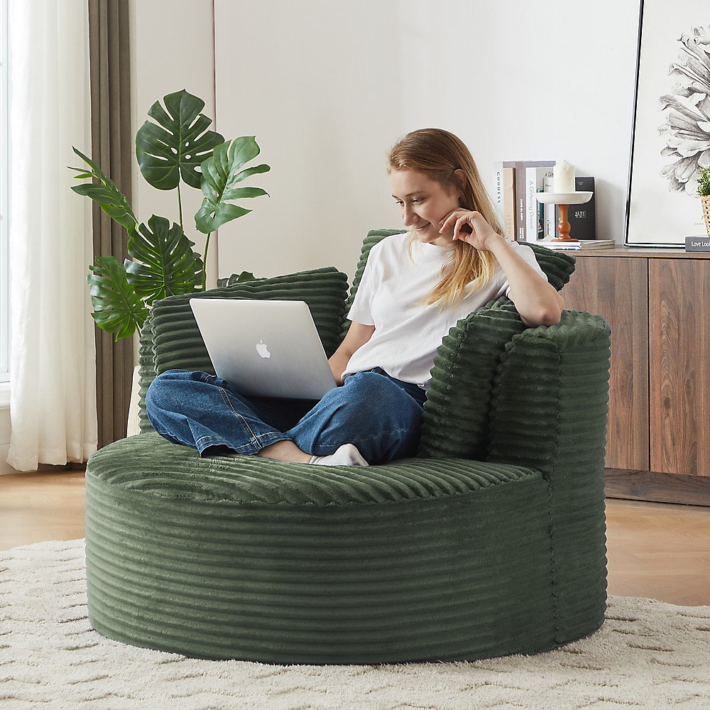 Canapé rond en corde surdimensionné – moderne,siège profond,salon et chambre