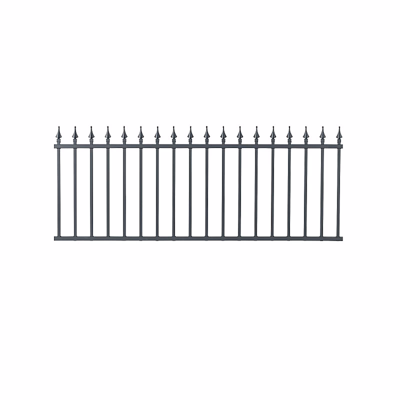 Clôture aluminium tradition travée style ferronnerie 2 m x H 76.5 cm Gris | Clôture